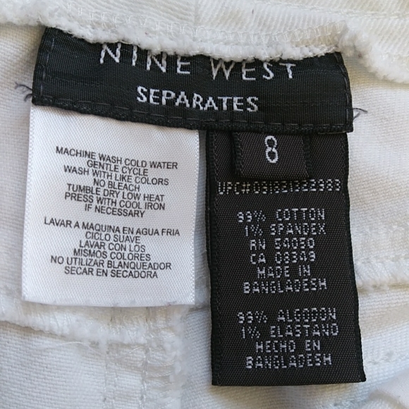 Nine West Separates Capri Pants 8 White - Picture 2 of 14